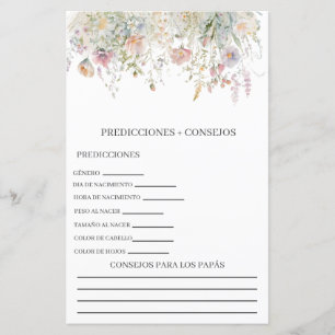 Baby shower voorspellingen in het Spaans