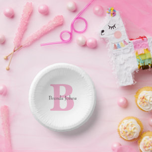 Baby shower Vrijgezellenfeest Monogram Initiaal Ro Papieren Kommen