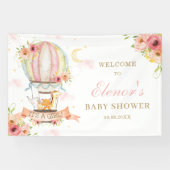 Baby shower warm luchtballon spandoek (Horizontaal)