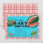 Baby shower watermeloen kaart (Voorkant / Achterkant)