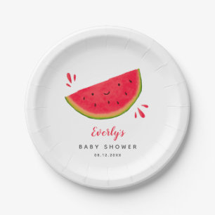 Baby shower watermeloenen papieren bordje