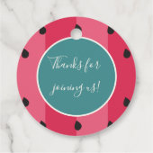 Baby shower Watermelon Picnic Bedankjes Labels (Achterkant)