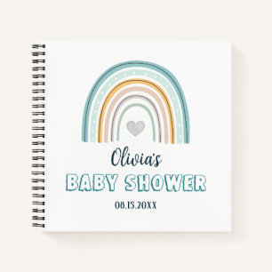 Baby shower Waterverf Boho Rainbow Notitieboek