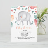 Baby shower Waterverf Dier Save The Date (Staand voorkant)