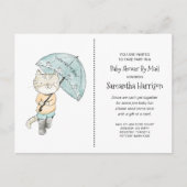 Baby shower waterverf per post uitnodiging briefkaart (Voorkant)