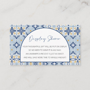 Baby shower weergeven, Italiaans thema loskoppelen Informatiekaartje