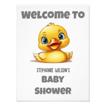 Baby Shower Welkom Poster - Maak Uw Eigen