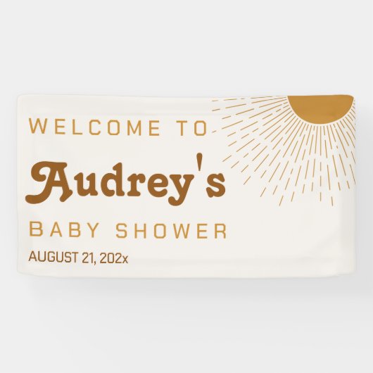 Baby shower welkomstbord hier komt de zoon spandoek (Horizontaal)