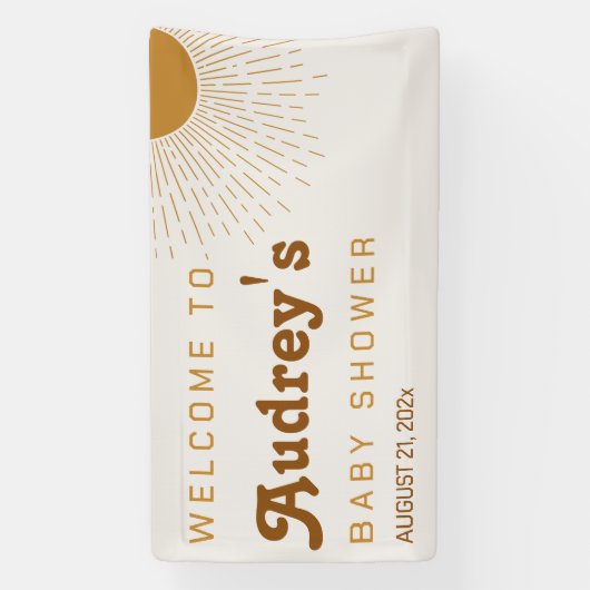 Baby shower welkomstbord hier komt de zoon spandoek (Verticaal)