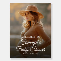 Baby shower welkomstbord met foto Foam Board