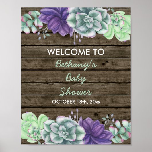 Baby shower welkomstgebarentaal bijtend succes poster (Voorkant)