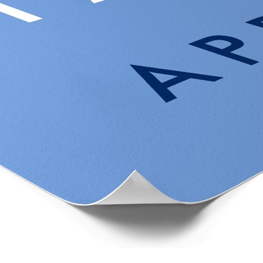 Baby shower WelkomstPoster Poster (Hoek)