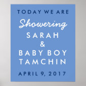 Baby shower WelkomstPoster Poster (Voorkant)