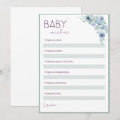 Baby shower wensen kaart (Voorkant / Achterkant)