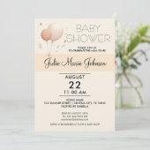 Baby shower Whimsy mignon - Invitation Ballons (Debout devant)