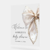 Baby shower White Bow (Angle)