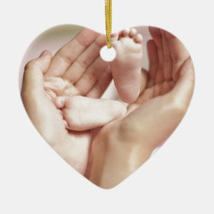 Baby shower Wieg Nursery Verwacht moedermoeder Keramisch Ornament