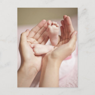 Baby shower Wieg Nursery Verwacht moedermoeder Uitnodiging Briefkaart