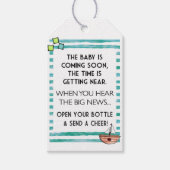 Baby shower Wijn Label Cadeaulabel (Voorkant)
