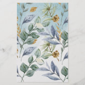 Baby shower wil Dusty Blue Flower Greenery (Achterkant)