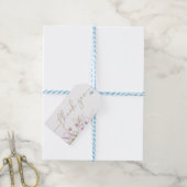 Baby shower Wilde bloem Dank u wel Cadeaulabel (Met Touw)
