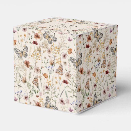 Baby shower Wildflower Bedankdoosjes (Achterkant)