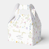 Baby shower Wildflower Pattern Hartelijk dank Bedankdoosjes (Voorkant Zijde)