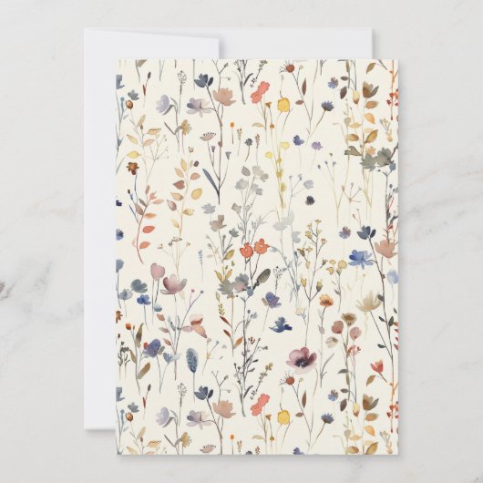 Baby shower wildflower wildcard voorspelling advie kaart (Achterkant)