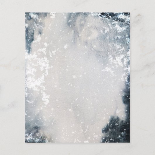 Baby shower Winter Woodland Animals Holiday Invita (Achterkant)