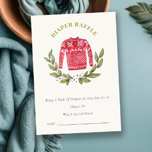 Baby shower winterlef met een lelijke zoetwaterdik informatiekaartje