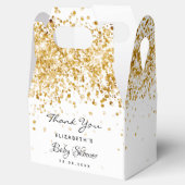 baby shower wit goud glitter stof bedankt bedankdoosjes (Geopend)