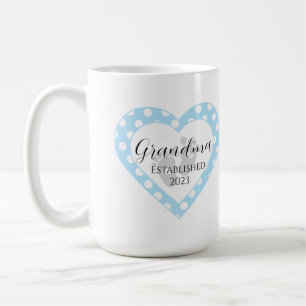 Baby shower Wit Polkadot op Blauw Koffiemok
