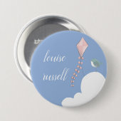 baby shower wolken ronde button 7,6 cm (Voorkant /achterkant)