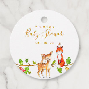 Baby shower Woodland Bedankjes Labels