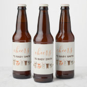 Baby shower Woodland Bier Etiket (Flessen)