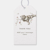 Baby shower Woodland Cadeaulabel (Achterkant)