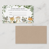 Baby shower Woodland Devine Combien de cartes (Devant / Derrière)