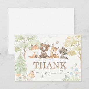 Baby Shower Woodland Dieren Bedankt