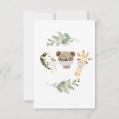 Baby shower Woodland Eucalyptus groen Kaart (Achterkant)