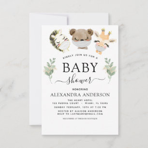 Baby shower Woodland Eucalyptus groen Kaart