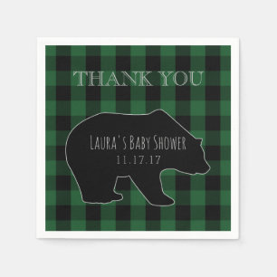 Baby shower Woodland Forest Boy Lumberjack Play Servetten