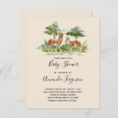 Baby shower Woodland Forest Deer Invitation (Voorkant / Achterkant)