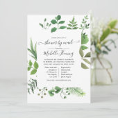 Baby shower Woodland Forest Greenery per Mail Kaart (Staand voorkant)