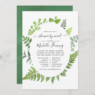 Baby shower Woodland Forest Greenery per Mail Kaart