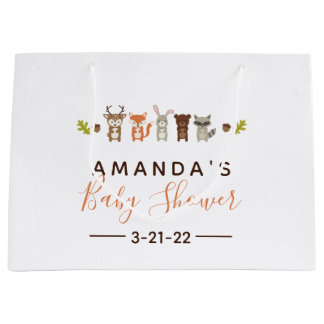Baby shower Woodland Grand sac cadeau