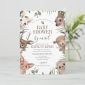Baby shower Woodland Greenery per Mail Kaart (Staand voorkant)