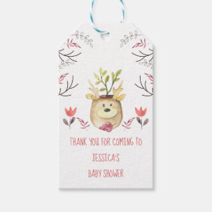 Baby shower Woodland Herten Plant Pot Dank u Cadeaulabel