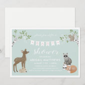 Baby shower Woodland Kaart (Voorkant / Achterkant)