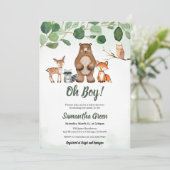 Baby shower Woodland Kaart (Staand voorkant)