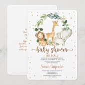 Baby shower Woodland safari per post Kaart (Voorkant / Achterkant)